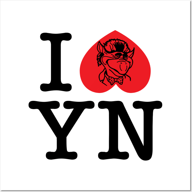 I Heart Yew Nork-Black Text Wall Art by Podcast: The Ride